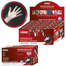 GUANTI CPE SUPER RESISTENTI TAGLIA L 100PZ.IN BOX (48pz)